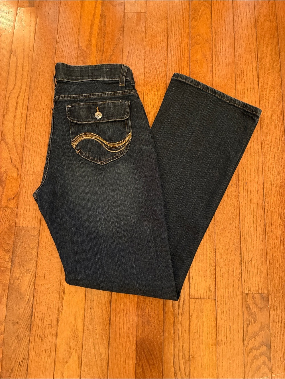 Lee Platinum Label Gap Free Waistband Dark Wash Bootcut Jeans